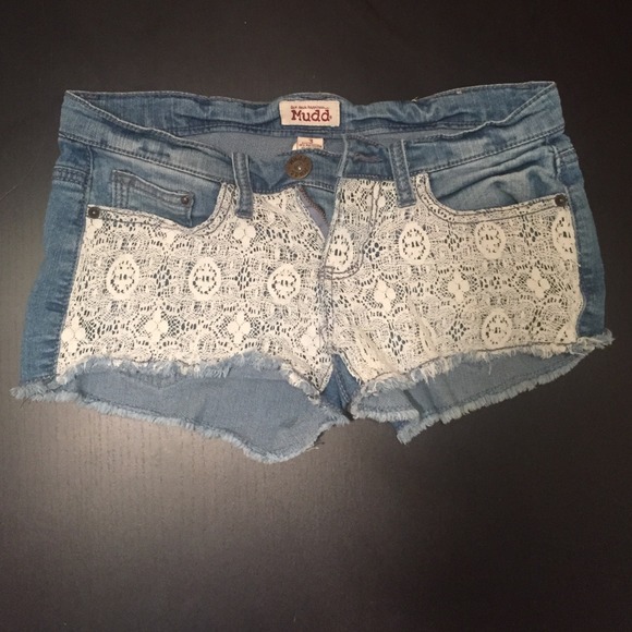 Lace Jean shorts