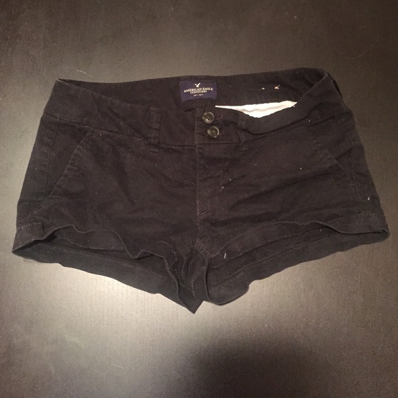 Black high wasted shorts