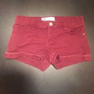 Burgundy shorts