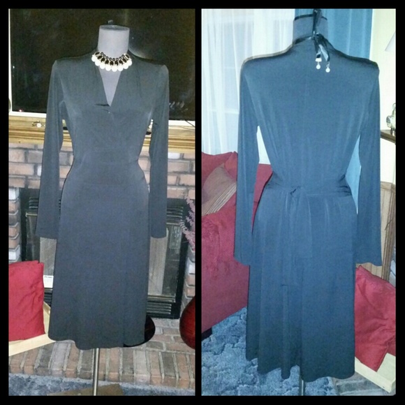 Black wrap dress