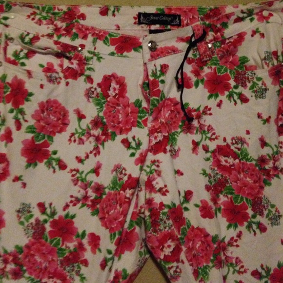 Rose pattern pants - Picture 2 of 2