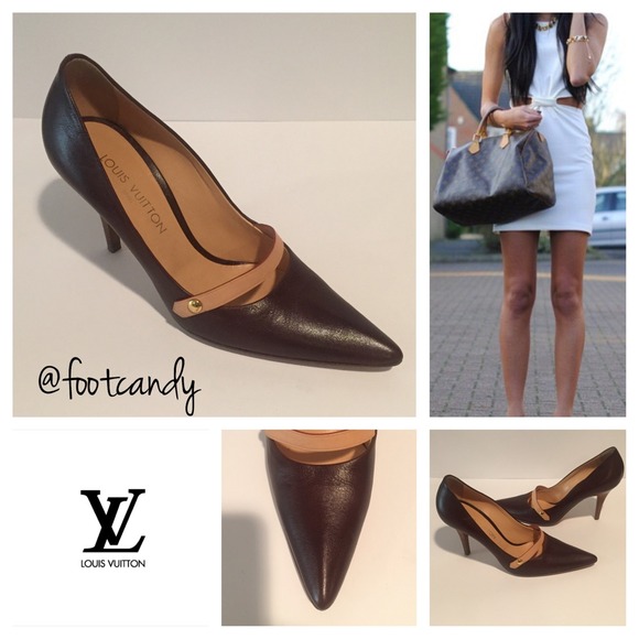 Louis Vuitton Shoes - 🎉HP🎉 Loius Vuitton Brown Leather Heels