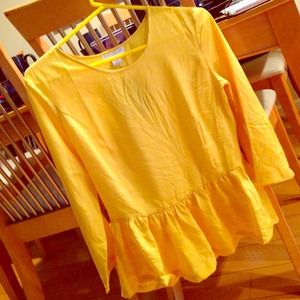 Yellow Peplum Top