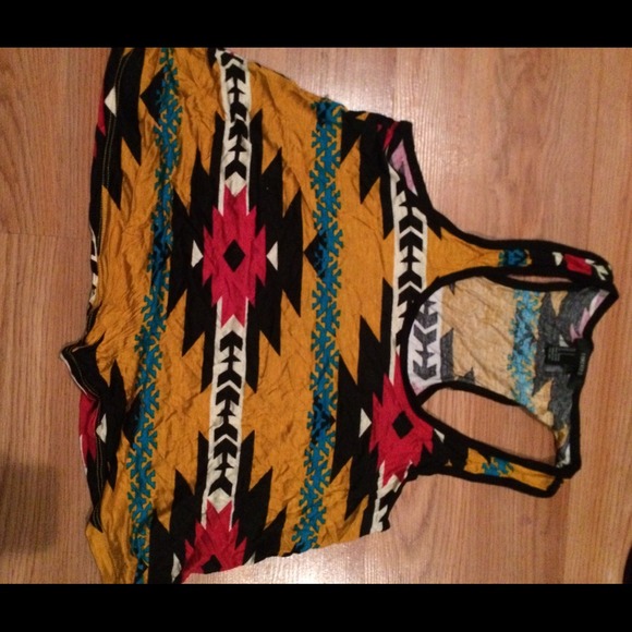 tribal print crop top