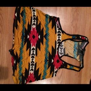 tribal print crop top