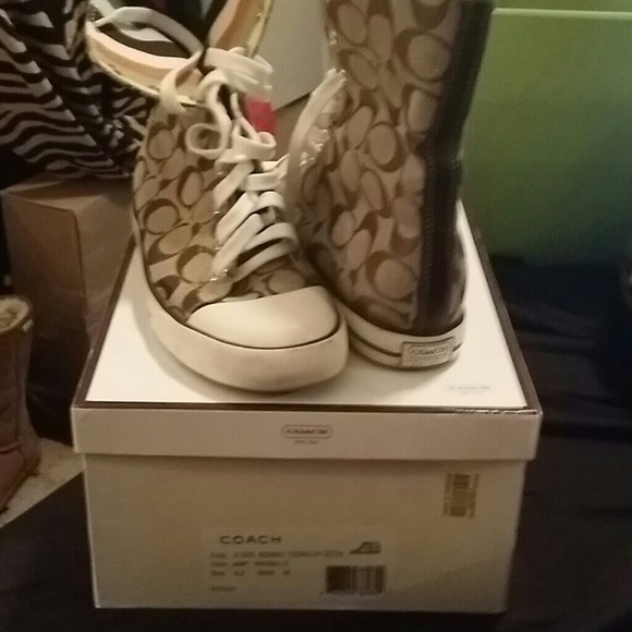 Authentic & Chic Coach High Top Tennis Shoes