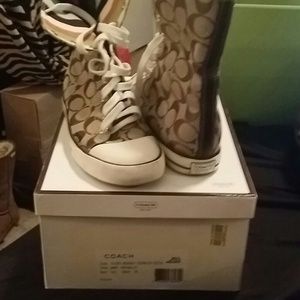 Authentic & Chic Coach High Top Tennis Shoes