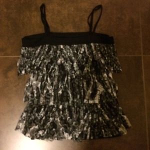 Almost famous ruffled spaghetti strap top