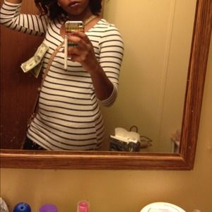 Charlotte Russe black and white stripped shirt