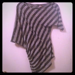 One shoulder striped top