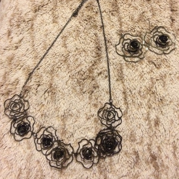 Necklace with matching earrings