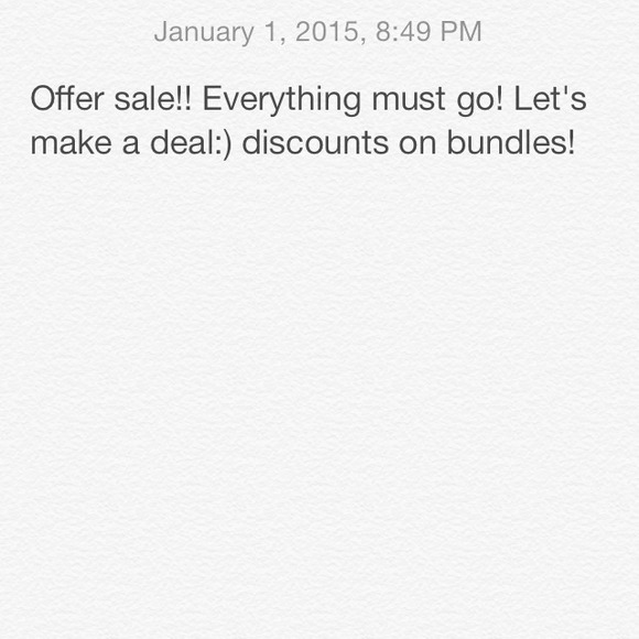 Offer sale everything must go!