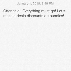 Offer sale everything must go!