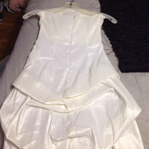 White Homecoming/Prom Dress - Picture 3 of 4
