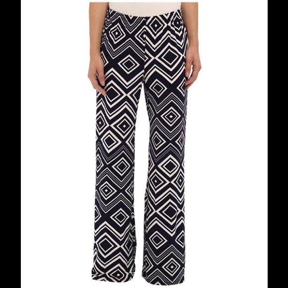 🌹Classy & Cozy Navy/White Palazzo Pants🌹 - Picture 1 of 4