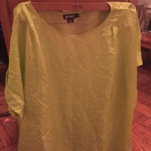 Shirt dress above the knees a neon color green