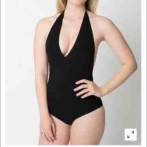 AA black halter top onesie/ body suit