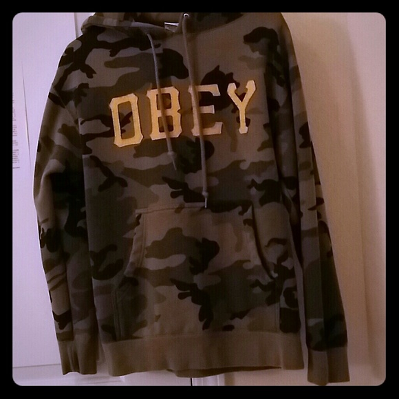 obey amry green hoodie
