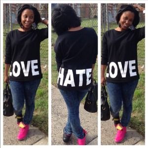 Love-Hate Sweatshirt (worn once)