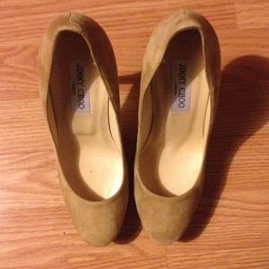 Nude Suede Jimmy Choo