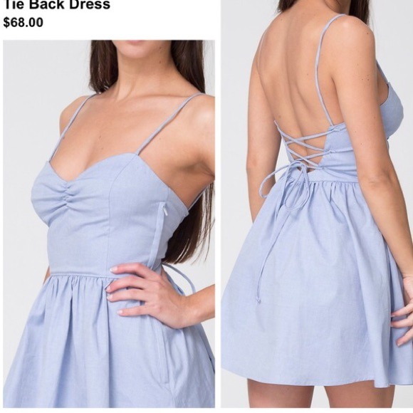 Tie back dress American Apparel