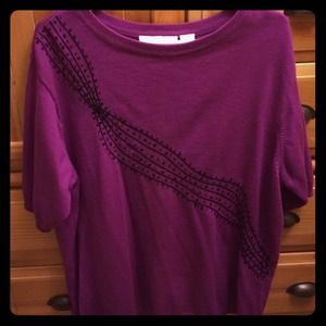 Purple beaded sweater