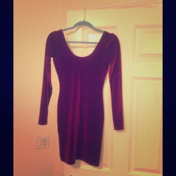 Red velvet dress