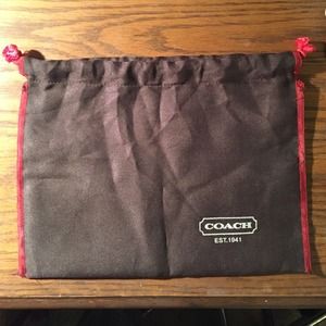Authentic small coach dust bag