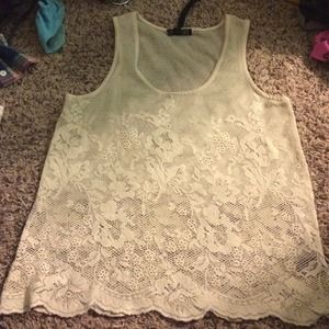 Floral lace tank top
