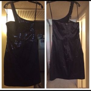 Dark blue shirt dress