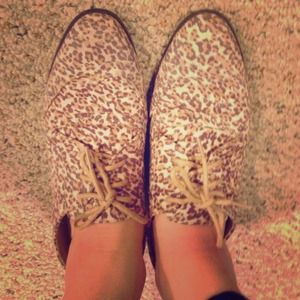 Cheetah print oxfords