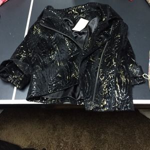 Black and gold dressy coat
