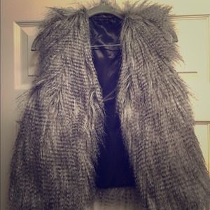 Faux fur vest