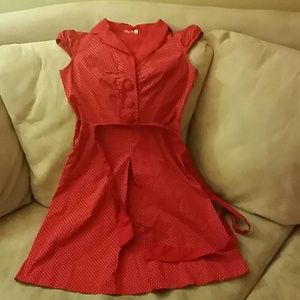 Cute retro red and white dress!