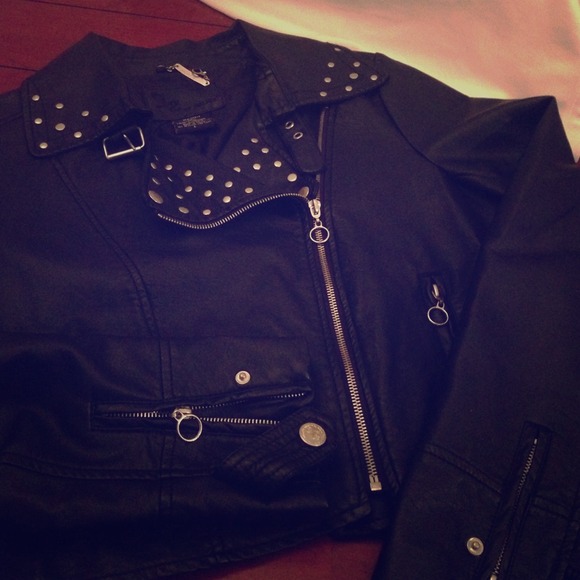 Edgy faux leather jacket - Picture 1 of 3