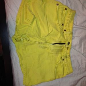 Yellow Jean shorts