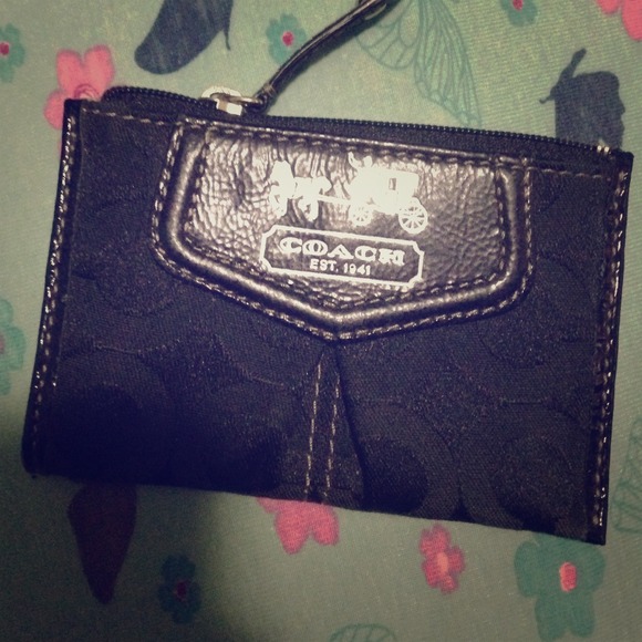 Black Coach Mini Wallet