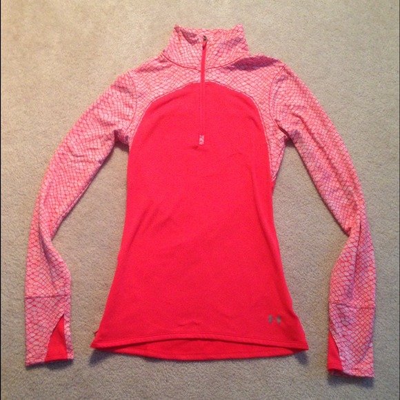 Under Armour Tops - UNDER ARMOUR HALF ZIP CORAL