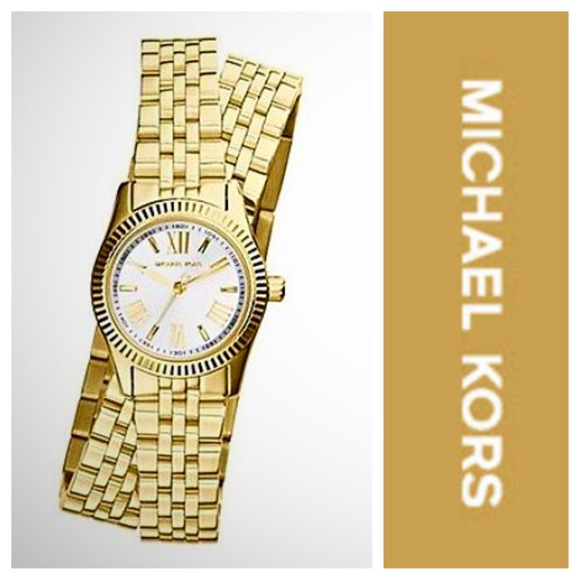 Michael Kors Accessories - Michael Kors Gold Lexington Wrap Around Watch NWT