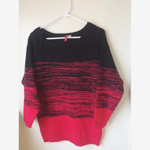 red & black sweater • h&m