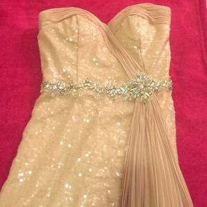 Nude prom dress