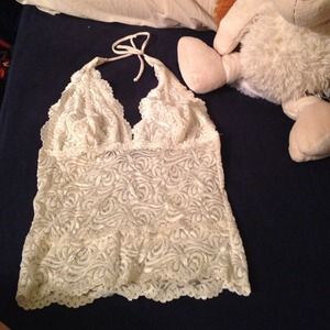 Bebe Lace Halter Top