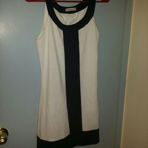Black and white mini dress