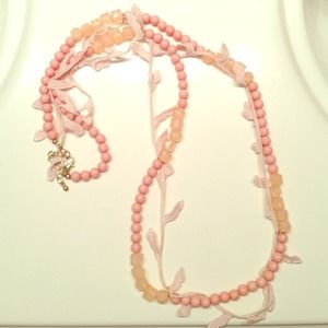 Soft Pink Beaded Necklace