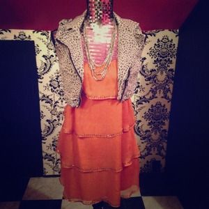 Layered chiffon tunic