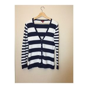 Striped navy cardigan
