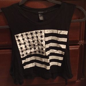 Flag crop top