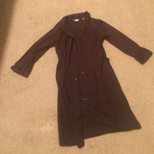 Brown button u dress