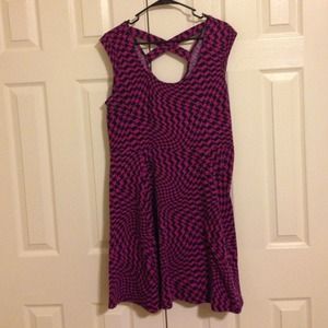 Psychedelic pink and black dress