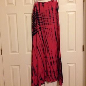 Pink and black tye dye skirt